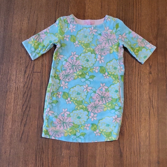 Lilly Pulitzer Other - Lilly Pulitzer Kids Floral  Cover Up Dress in Blue and Green